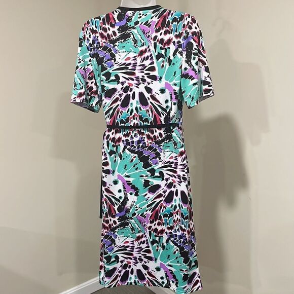 NWOT Anita Abstract Wrap Dress.  Size S small 4/6 - Picture 6 of 10